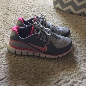 Grey and Pink Nikes